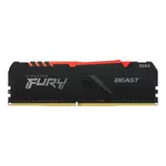 <span>Памет</span> Kingston FURY Beast Black RGB 8GB DDR4 PC4-28800 3600MHz CL17 KF436C17BBA/8 <span class='catalog-num-in-name'>KF436C17BBA-8</span> - 