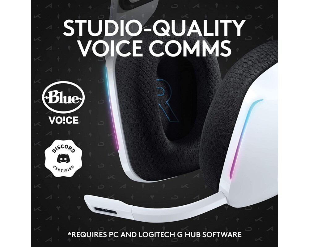 Слушалки Геймърски слушалки Logitech G733 K/DA Lightspeed Wireless RGB, Микрофон, Бели 8