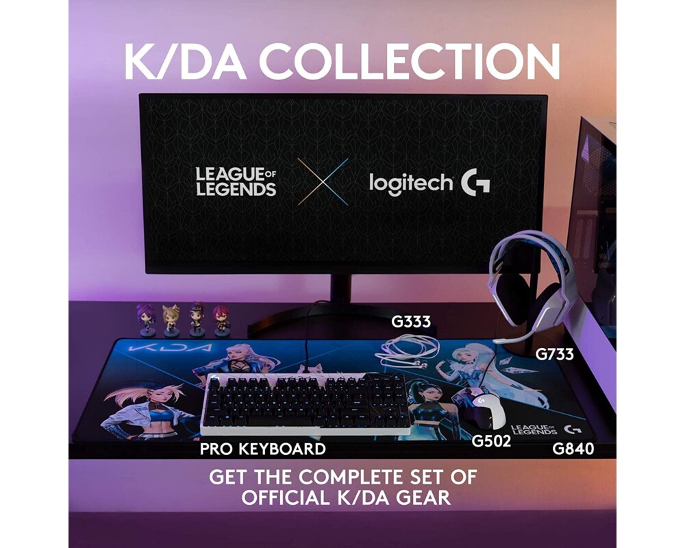 Слушалки Геймърски слушалки Logitech G733 K/DA Lightspeed Wireless RGB, Микрофон, Бели 4