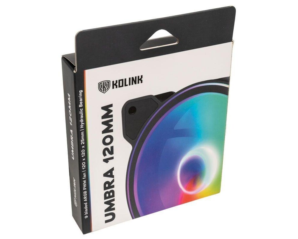 Вентилатор Kolink Umbra 120mm, ARGB, PWM, Черен 6