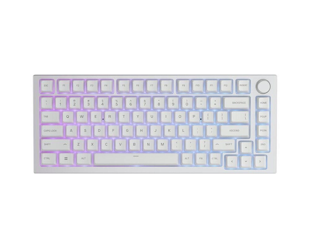 Клавиатура Геймърска механична клавиатура основа Glorious RGB GMMK Pro White Ice TKL ANSI-Layout 3