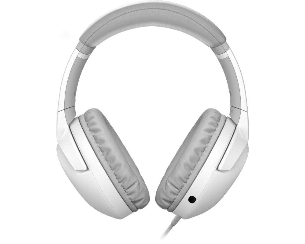 Слушалки ASUS ROG Strix Go Core Moonlight White Wired Gaming Headset Discord Certified Mic Hi-Res Audio 40mm Drivers Lightweight 3.5mm 4