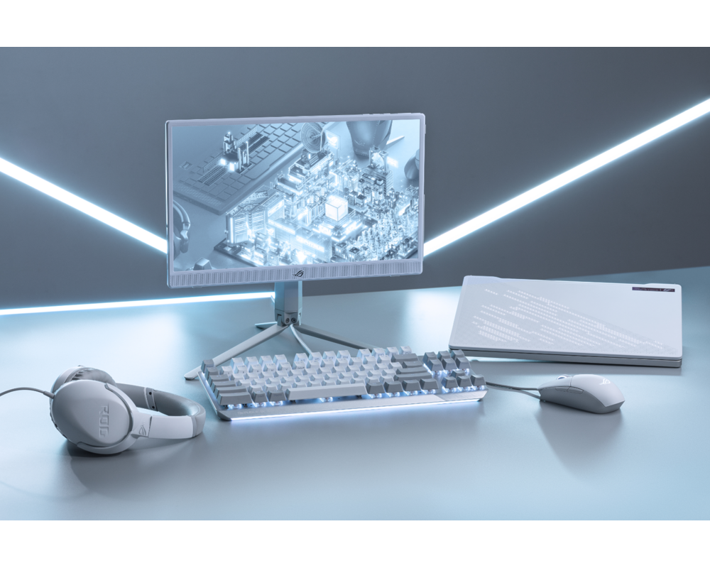 Слушалки ASUS ROG Strix Go Core Moonlight White Wired Gaming Headset Discord Certified Mic Hi-Res Audio 40mm Drivers Lightweight 3.5mm 10