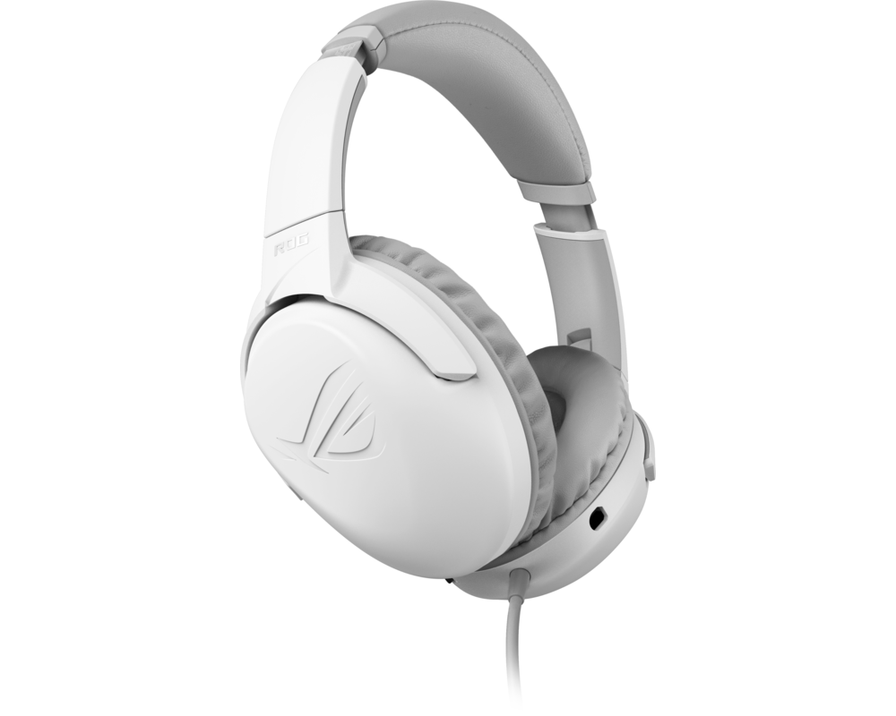 Слушалки ASUS ROG Strix Go Core Moonlight White Wired Gaming Headset Discord Certified Mic Hi-Res Audio 40mm Drivers Lightweight 3.5mm 2