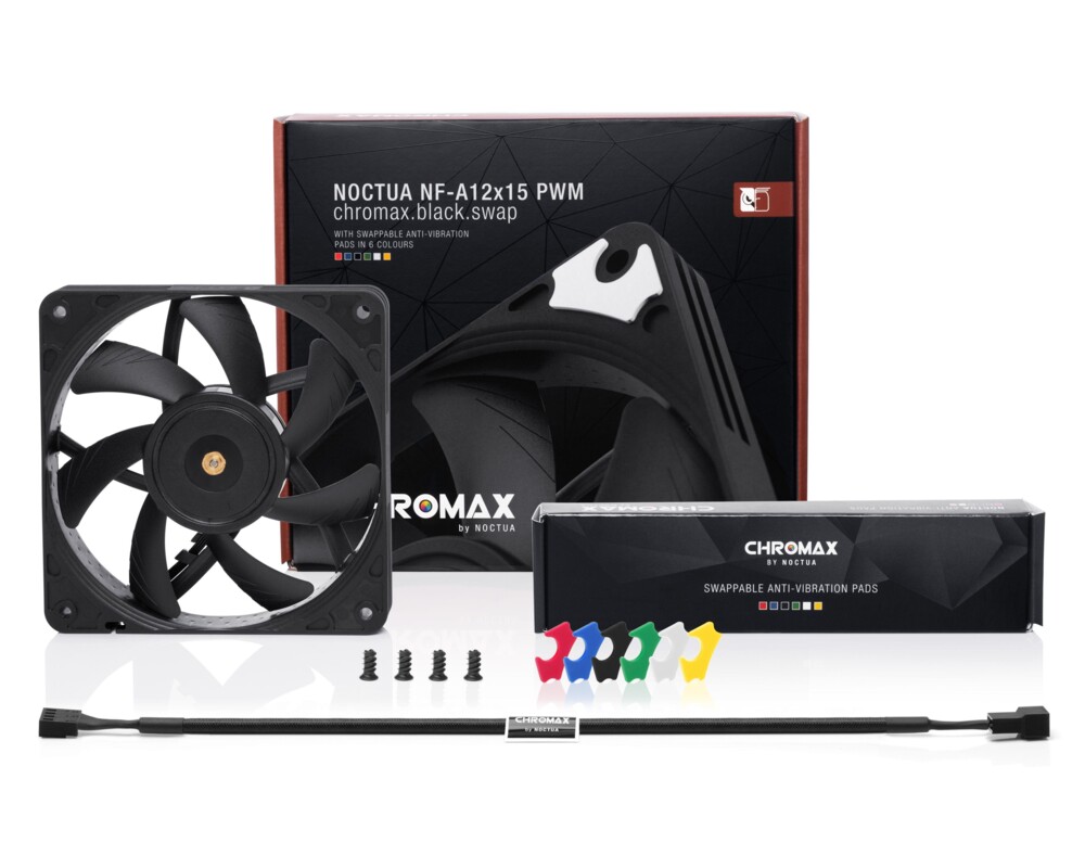 Вентилатор Noctua 120mm NF-A12x25-PWM chromax.black... 11