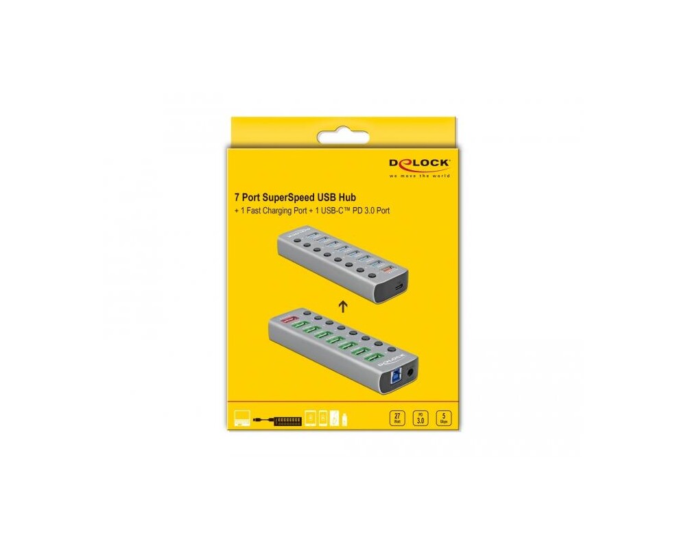 USB хъб , 9 порта, DELOCK 63264 6