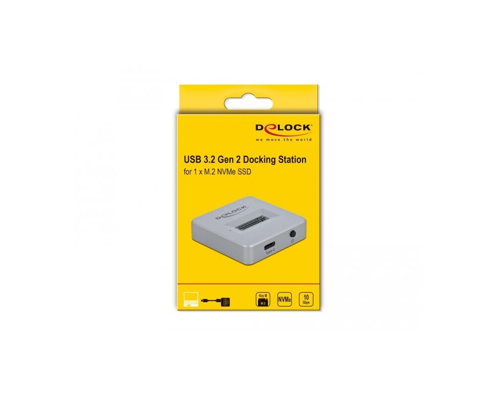 Адаптери Докинг станция Delock, За M.2 NVMe PCIe SSD, USB-C 3.2 Gen 2 4