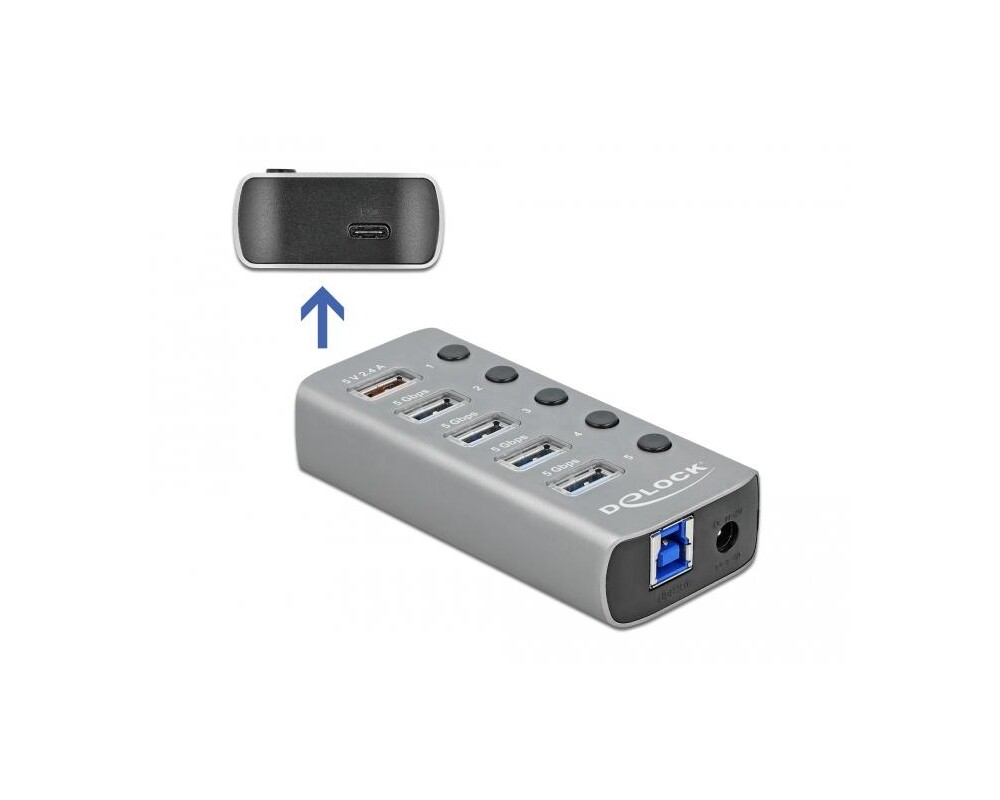 USB хъб , 7-портов, DELOCK-63263 7