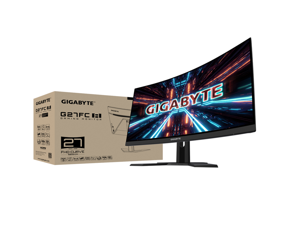 Монитор Gigabyte G27FC-A-EK, 27" VA FHD, Curved 1500R, 165Hz, 1ms 8