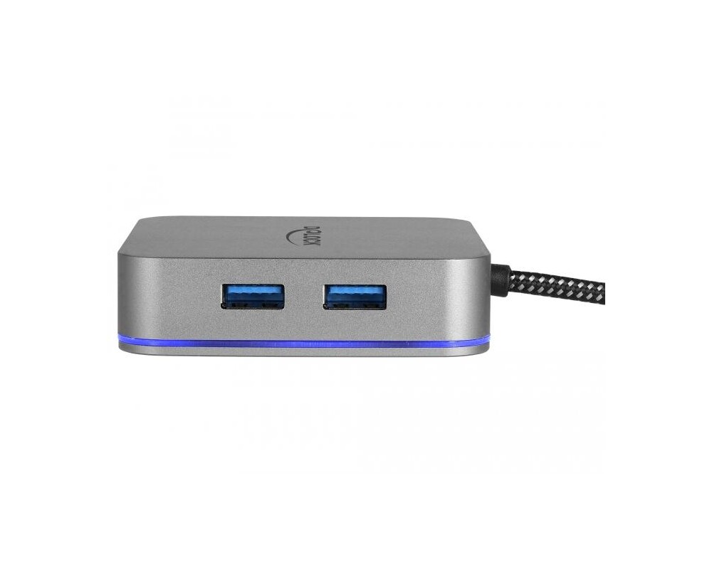 Докинг станция Докинг станция Delock, USB-A, USB-C, HDMI, Gigabit LAN, PD, Подсветка, Сива 3