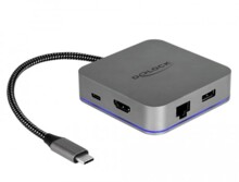  Докинг станция Delock, USB-A, USB-C, HDMI, Gigabit LAN, PD, Подсветка, Сива 217669 DELOCK-87742 на топ цена - PIC.bg