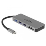 <span>Докинг станция</span> Докинг станция Delock, USB-A, USB-C, HDMI, SD, Micro SD, PD, 4K, Подсветка, Сива <span class='catalog-num-in-name'>DELOCK-87743</span> - 