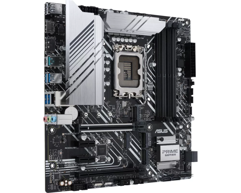 Дънна платка ASUS PRIME Z690M-PLUS D4, LGA 1700, mATX, DDR4, Aura Sync RGB 2