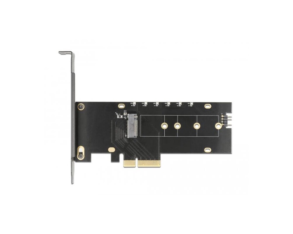 Контролер Карта за разширение на слотове Delock, PCI Express x4 към 1 x internal NVMe M.2 Key M, RGB LED, Low Profile 4