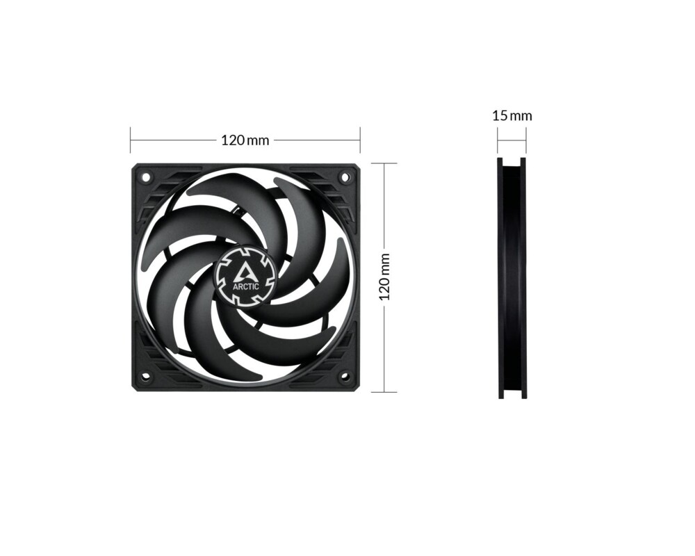 Вентилатор Arctic управляем 120x120x15mm - P12 SLIM... 13