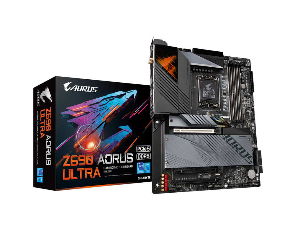 Дънна платка GIGABYTE Z690 AORUS ULTRA, Wi-Fi 6E, LGA 1700, DDR5, ATX, RGB Fusion 2.0 5