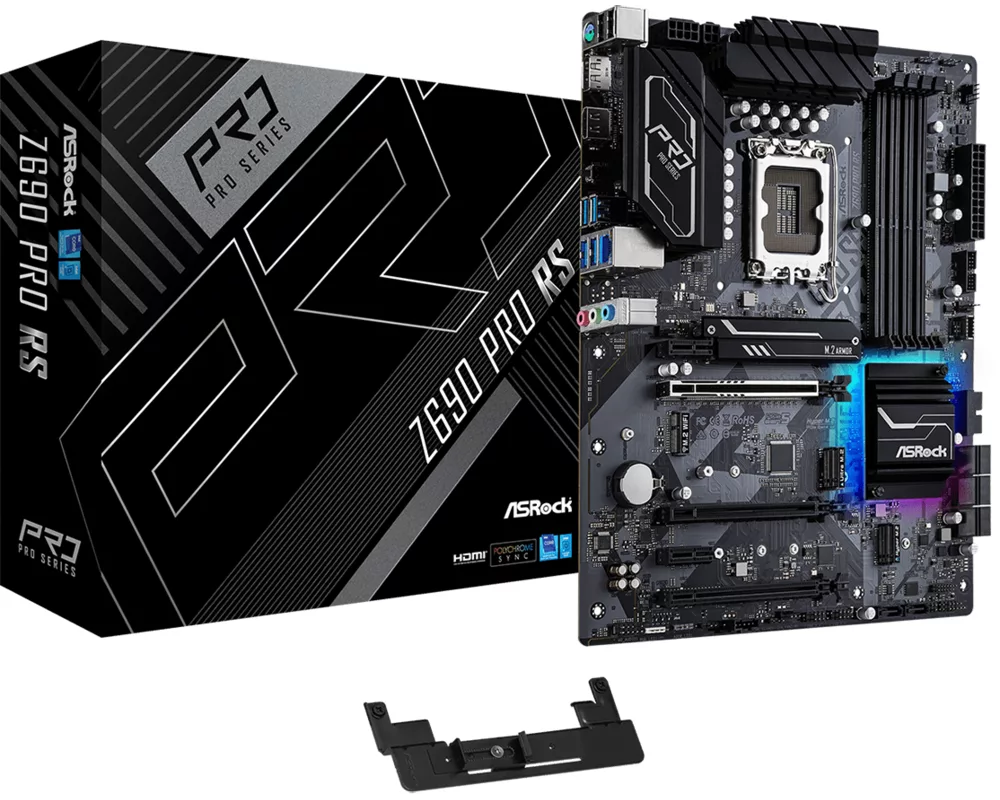 Дънна платка ASRock Z690 Pro RS, LGA1700, ATX, Polychrome RGB 12