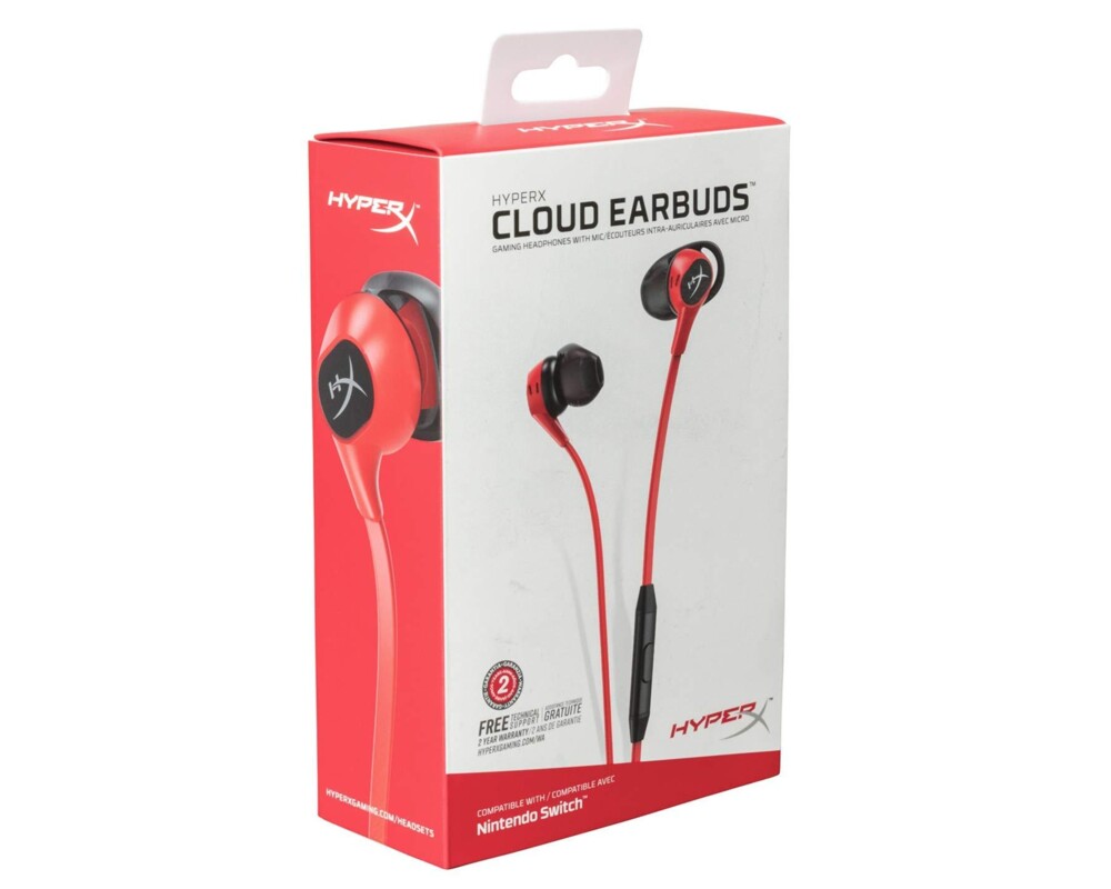 Слушалки Геймърски слушалки тапи HyperX Cloud Earbuds, Микрофон, Червен 5