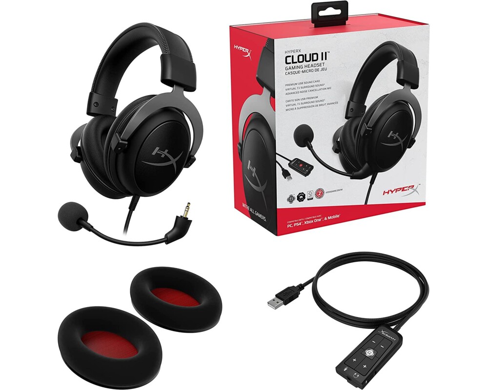 Слушалки Геймърски слушалки HyperX Cloud II Gunmetal, Микрофон, Черно/Сиво 6