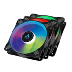 <span>Вентилатор</span> ARCTIC P12 Black, A-RGB, 120mm, 3 Fan комплект <span class='catalog-num-in-name'>ACFAN00232A</span> - 