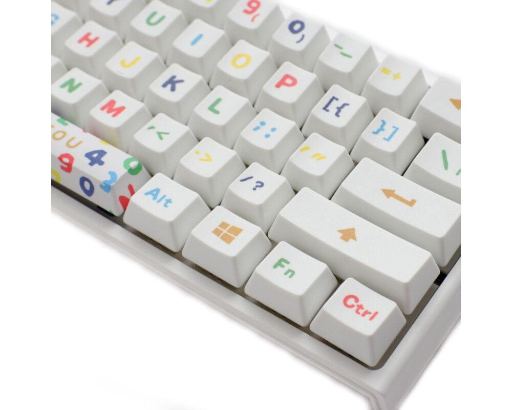 Клавиатура Геймърска механична клавиатура Ducky x SOU SOU One 2 Mini White RGB, Cherry MX Brown 6