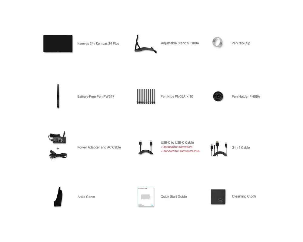 Графичен таблет HUION Kamvas 24 Plus GS2402, Тъмно сив 4