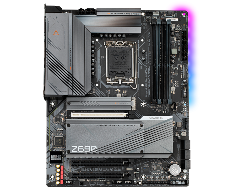 Дънна платка GIGABYTE Z690 GAMING X, LGA 1700, ATX, RGB Fusion, DDR4 2