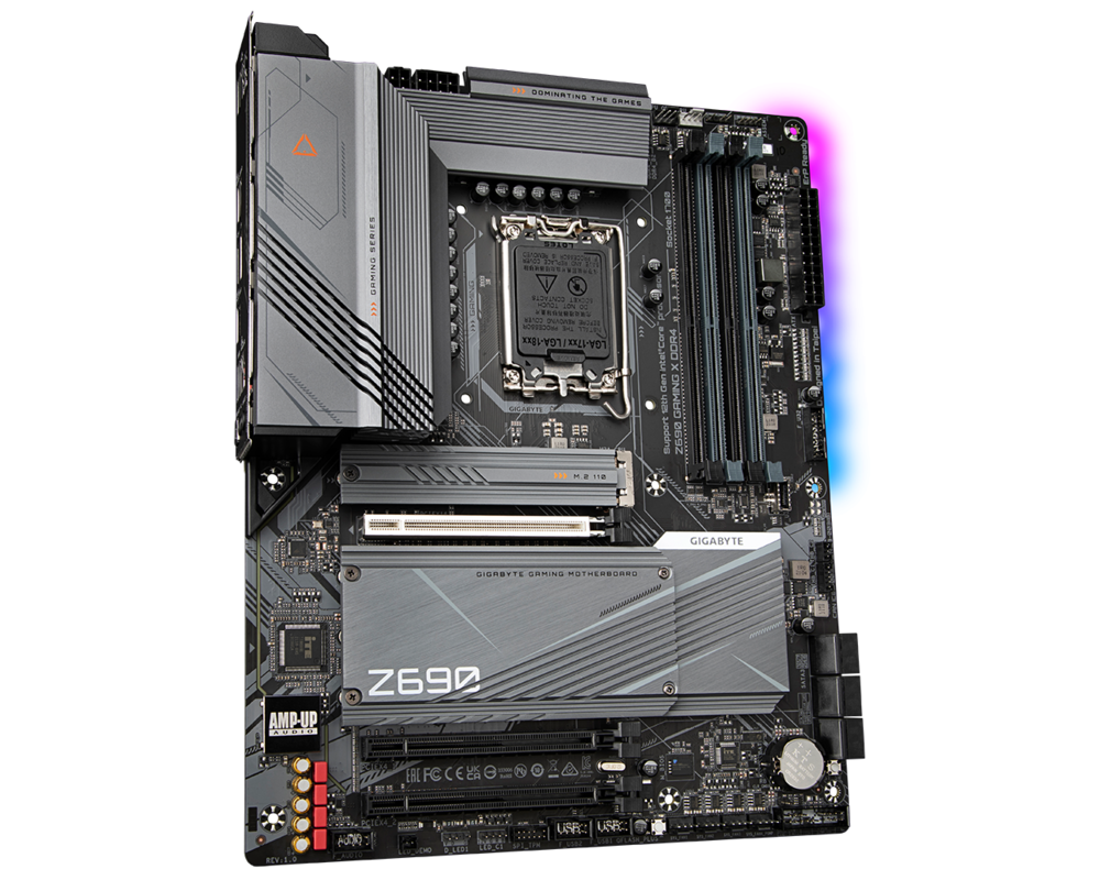Дънна платка GIGABYTE Z690 GAMING X, LGA 1700, ATX, RGB Fusion, DDR4 4