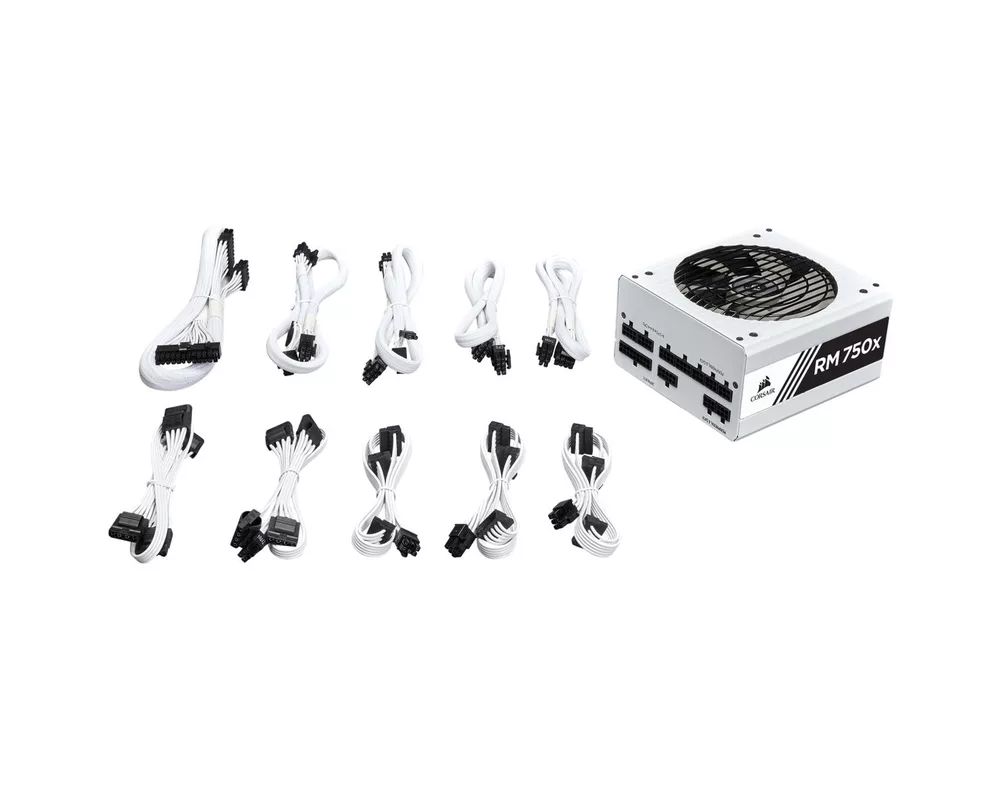 Захранване Corsair RM750x, 80+ GOLD 750W, Fully Modular, White 6