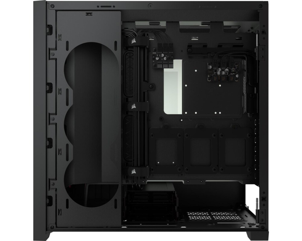 Кутия CORSAIR iCUE 5000X RGB Tempered Glass Mid-Tower ATX PC Smart Case Black 6