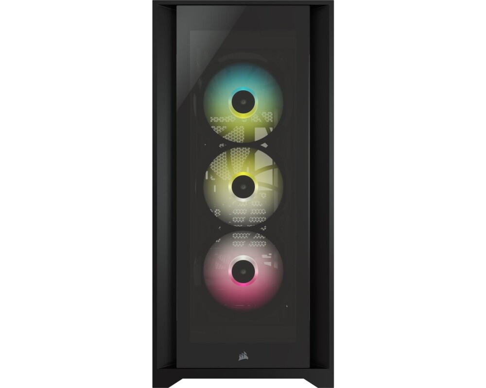 Кутия CORSAIR iCUE 5000X RGB Tempered Glass Mid-Tower ATX PC Smart Case Black 2