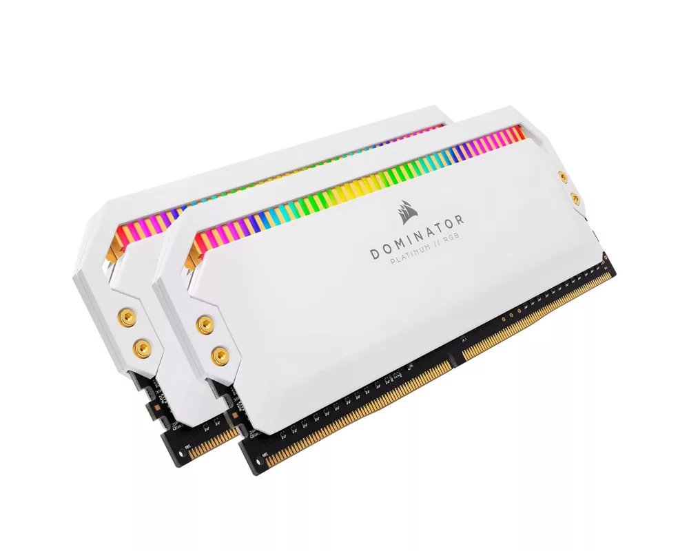 Памет Corsair Dominator Platinum RGB White 16GB(2x8GB) DDR4 PC4-25600 3200MHz CL16 CMT16GX4M2C3200C16W 3