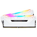 <span>Памет</span> CORSAIR DDR4 3600MHz 16GB 2 x 288 DIMM Unbuffered Vengeance RGB PRO White Heat spreader RGB LED 1.35V XMP 2.0 <span class='catalog-num-in-name'>CMW16GX4M2D36C18W</span> - 