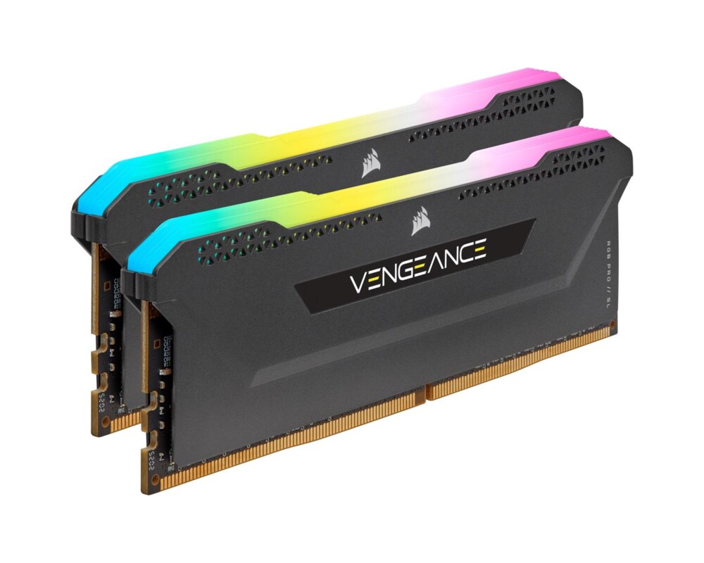 Памет Corsair Vengeance PRO SL RGB Black 16GB(2x8GB) DDR4 PC4-25600 3200MHz CL16 CMH16GX4M2E3200C16 2