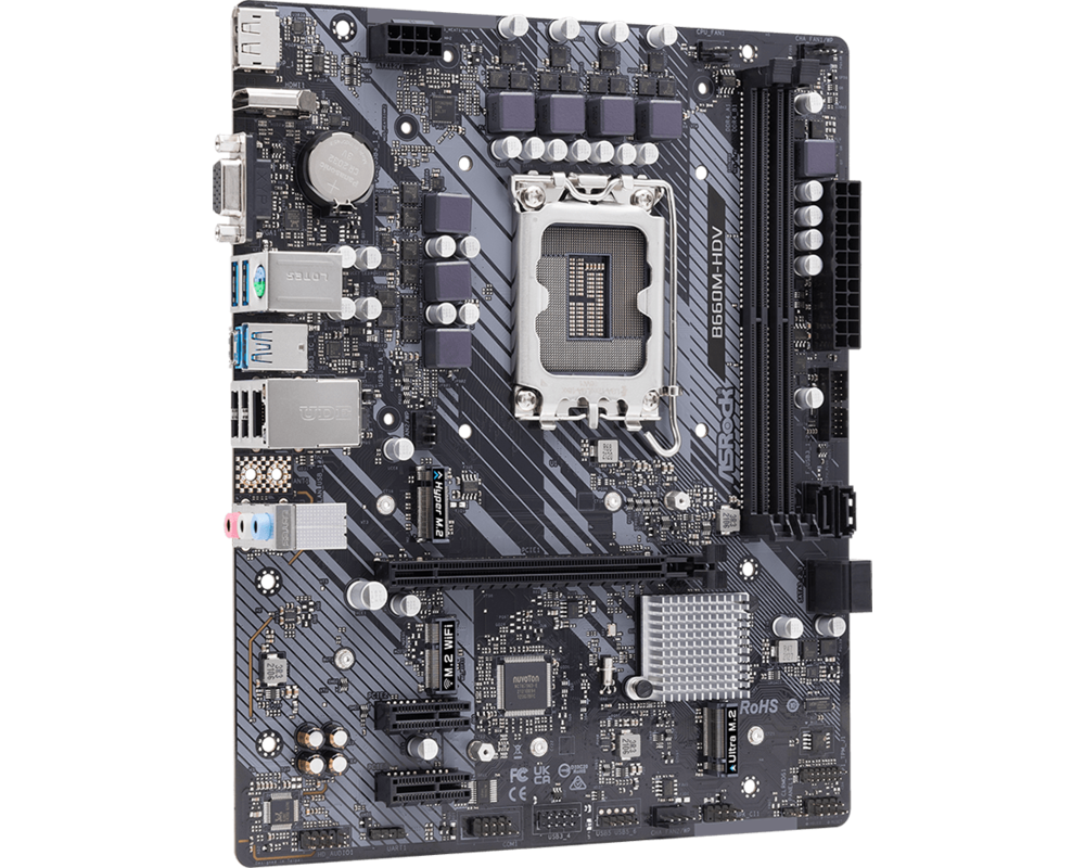 Дънна платка ASRock B660M-HDV, LGA1700, DDR4, mATX 4