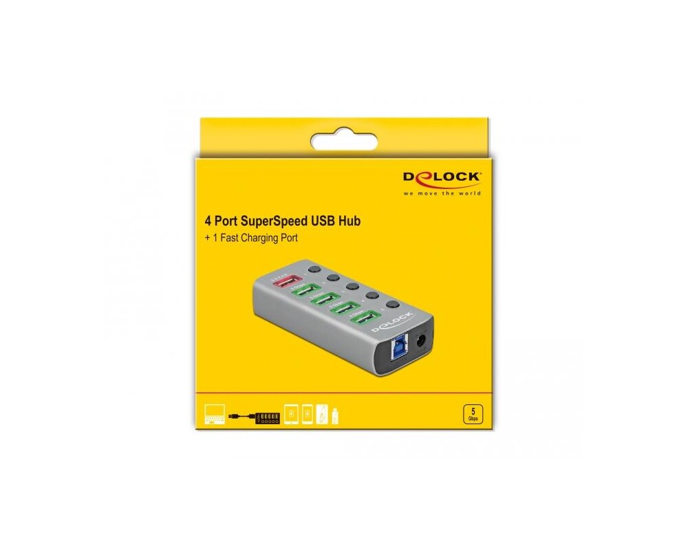 USB хъб , 4 порта, DELOCK-63262 6