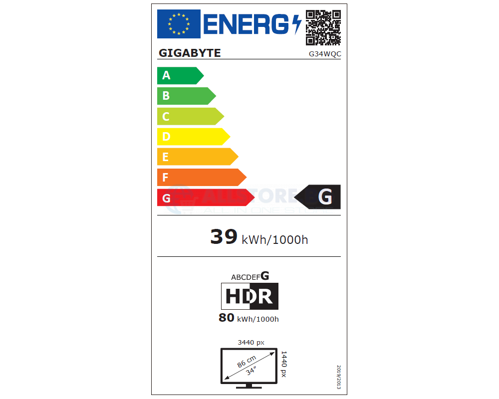 Монитор 34" Gigabyte G34WQC-A-EK 4K Curved 144Hz 8