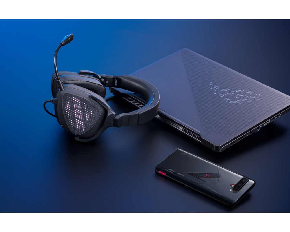 Слушалки Геймърски слушалки ASUS ROG Delta S Animate, USB-C, AniMe Matrix display, Quad DAC 16