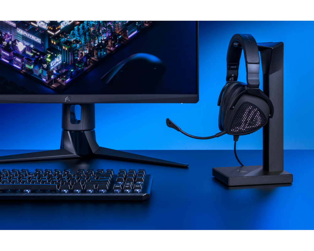 Слушалки Геймърски слушалки ASUS ROG Delta S Animate, USB-C, AniMe Matrix display, Quad DAC 12