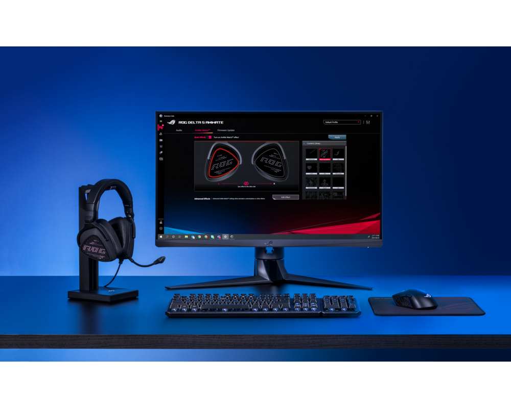 Слушалки Геймърски слушалки ASUS ROG Delta S Animate, USB-C, AniMe Matrix display, Quad DAC 9