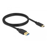 <span>Кабел</span> Delock SuperSpeed, USB-A мъжко - USB-C мъжко, (USB 3.2 Gen 2), 10 Gbps, 1 м, Черен <span class='catalog-num-in-name'>DELOCK-83870</span> - 