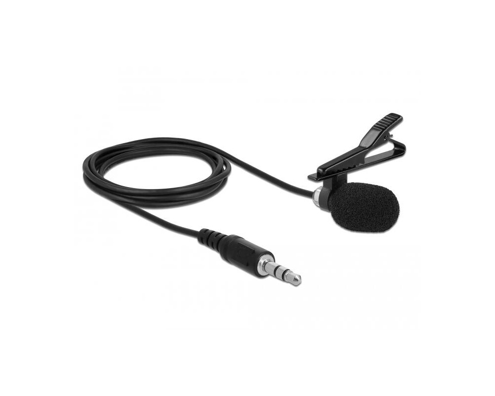 Микрофон с клипс Delock, За вратовръзка/ яка, 66279 2