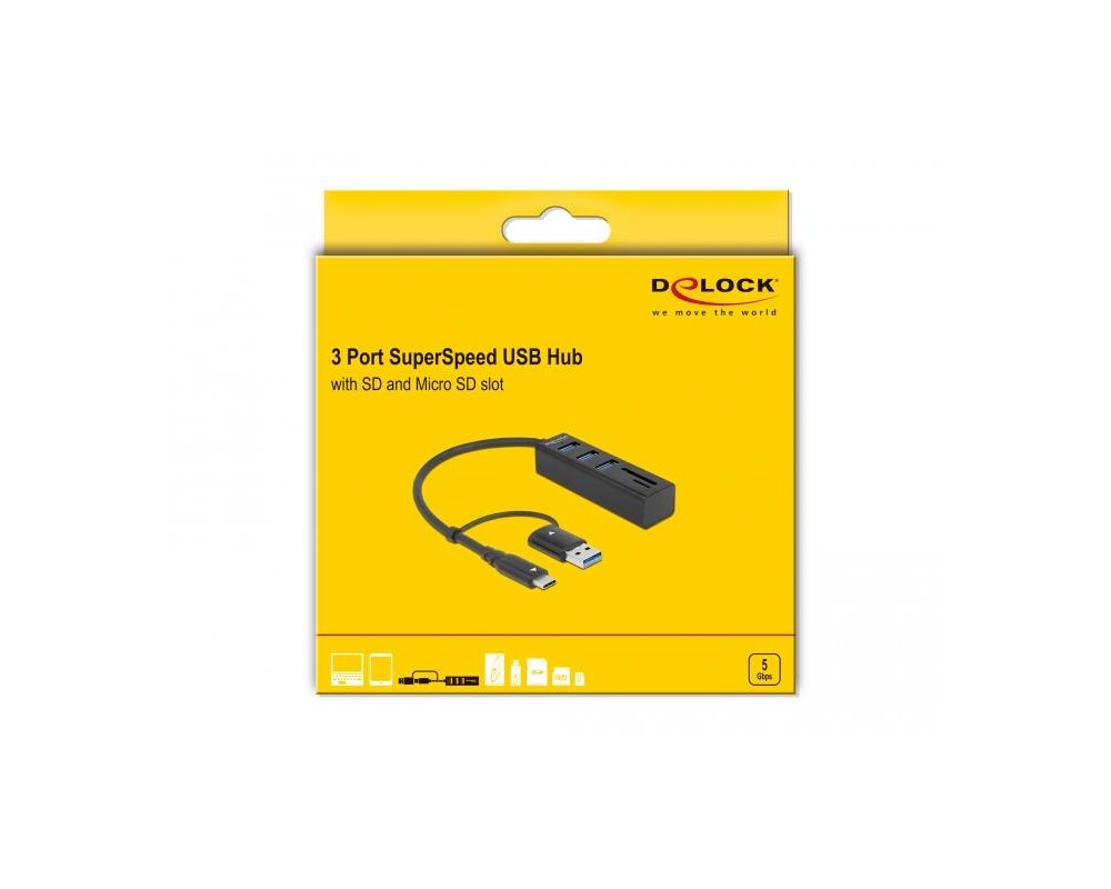 USB хъб , 3 порта, DELOCK-63859 3