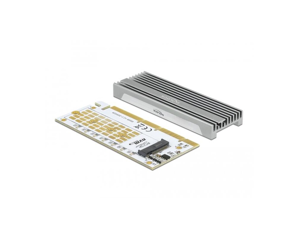 Контролер PCI Express x16 (x1 / x4 / x8) карта Delock, за M.2 NVMe M.2 Key M, RGB LED 2