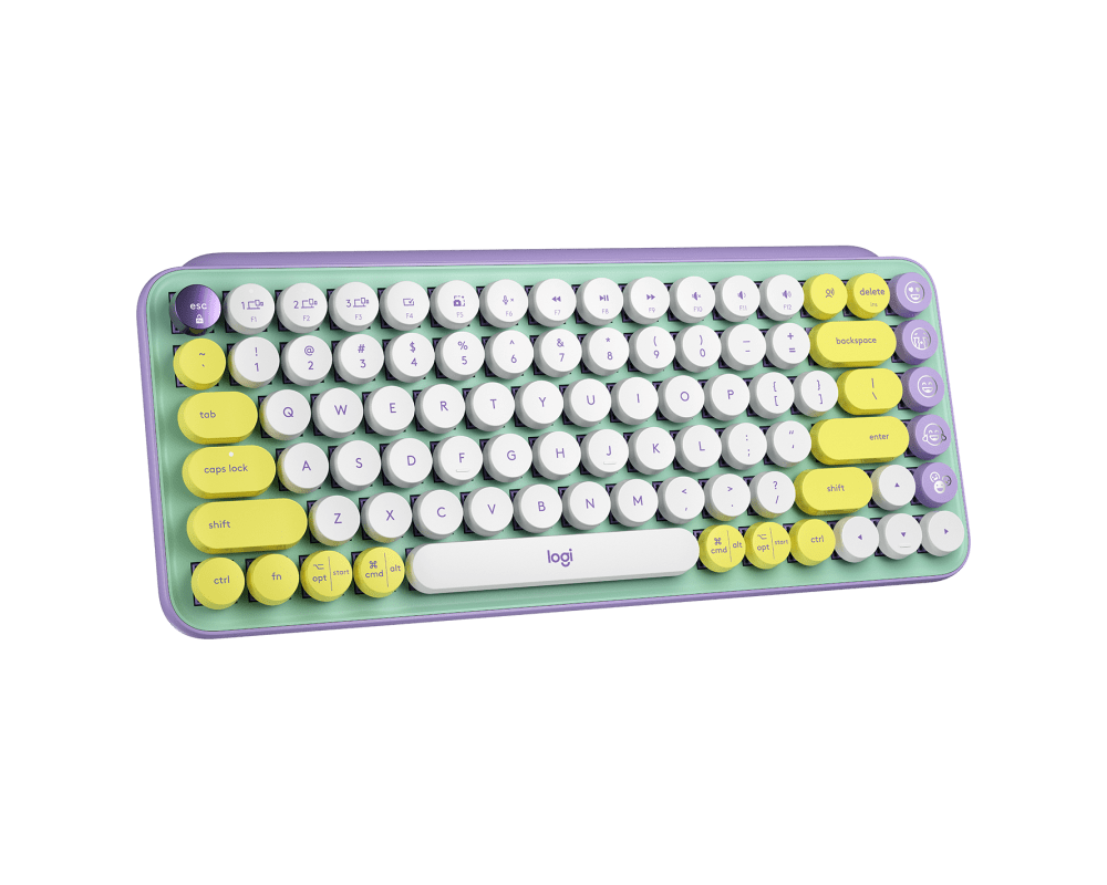 Клавиатура Logitech POP Keys Wireless Mechanical Keyboard With Emoji Keys - DAYDREAM_MINT - US INT'L - INTNL 12