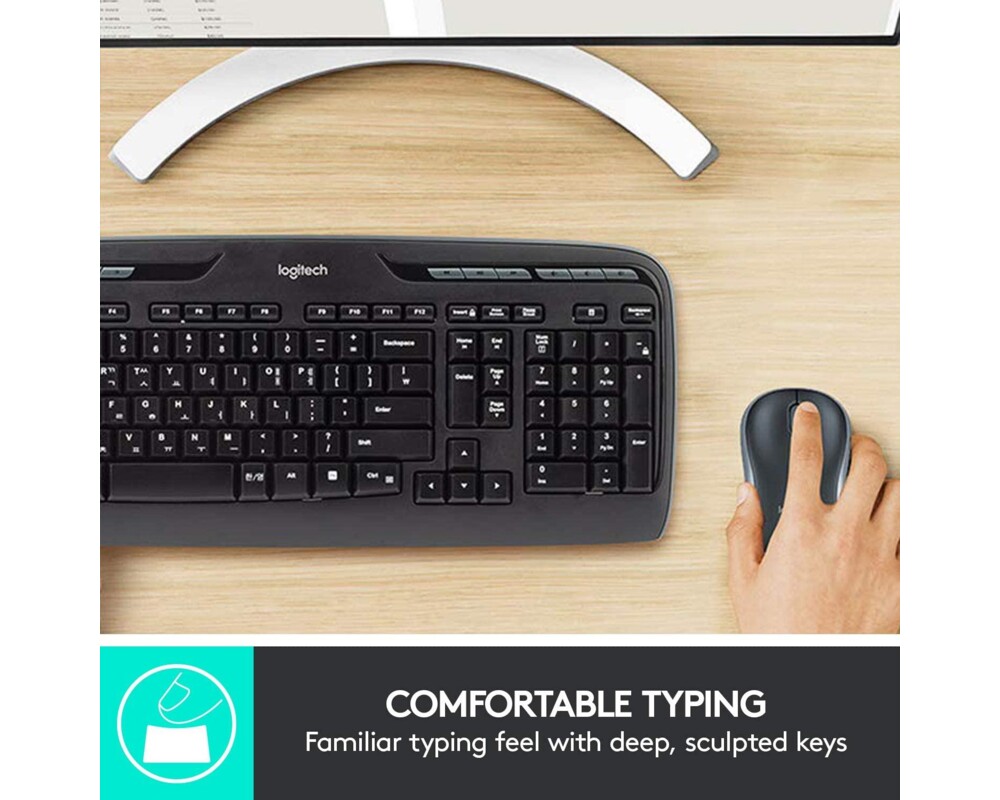 Клавиатура LOGITECH MK330 WL DESKTOP BK 9