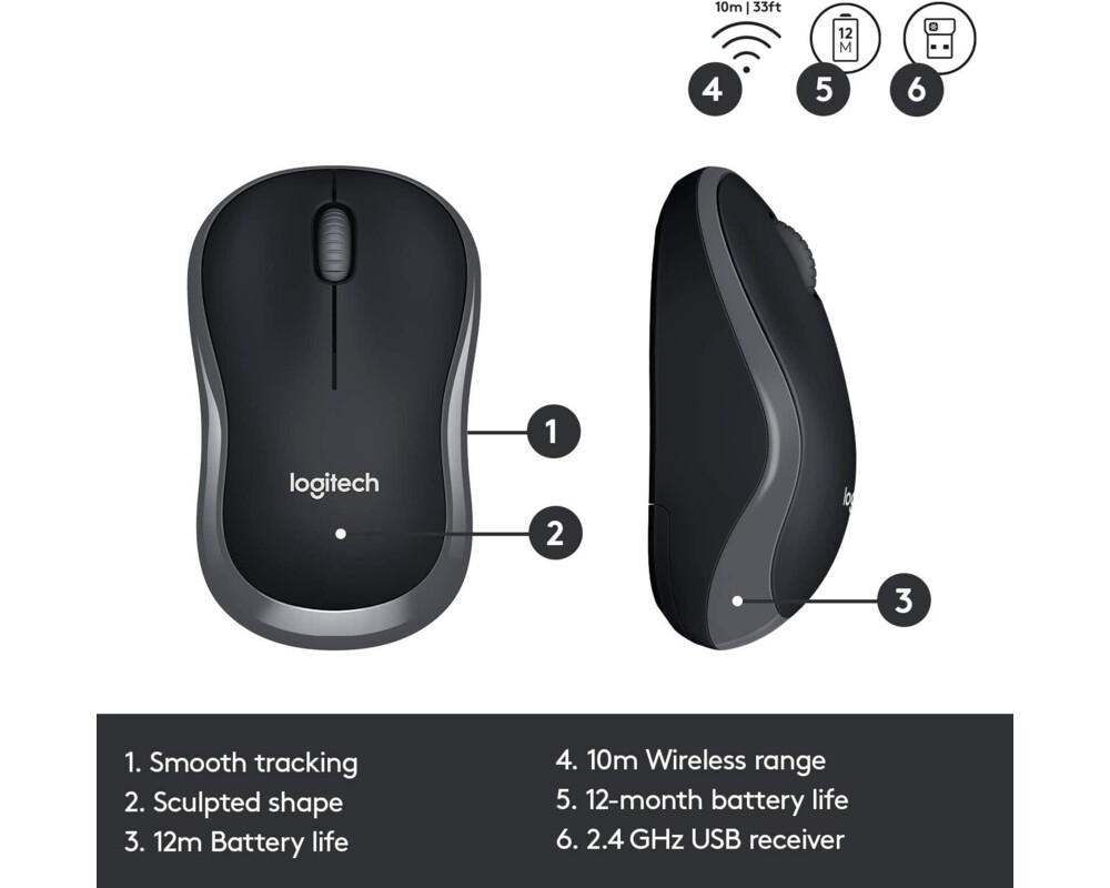 Клавиатура LOGITECH MK330 WL DESKTOP BK 4