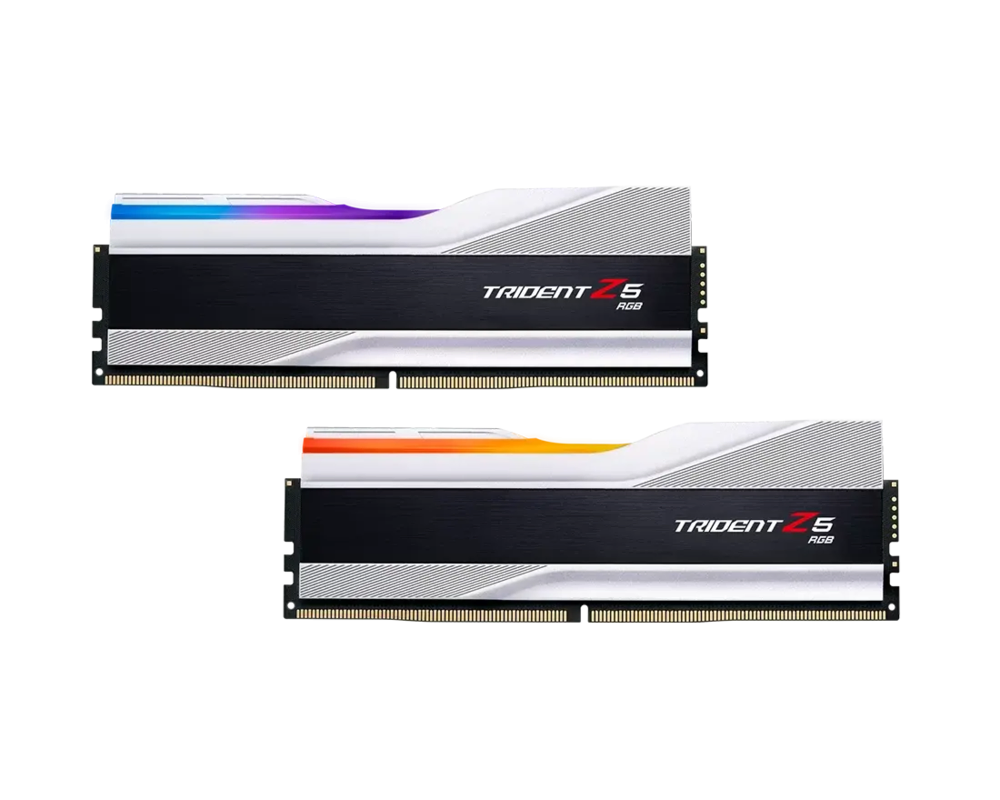 Памет G.SKILL Trident Z5 Silver 32GB(2x16GB) DDR5 6000MHz F5-6000J4040F16GX2-TZ5S 5