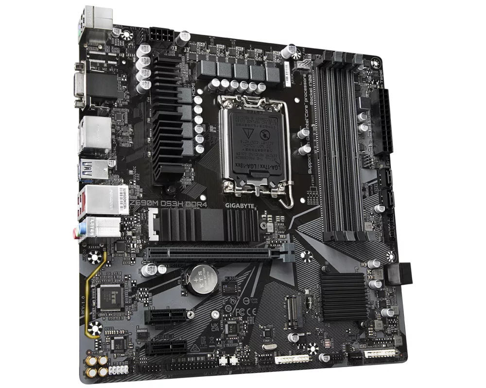 Дънна платка GIGABYTE Z690M DS3H, LGA 1700, mATX, RGB Fusion, DDR4 2