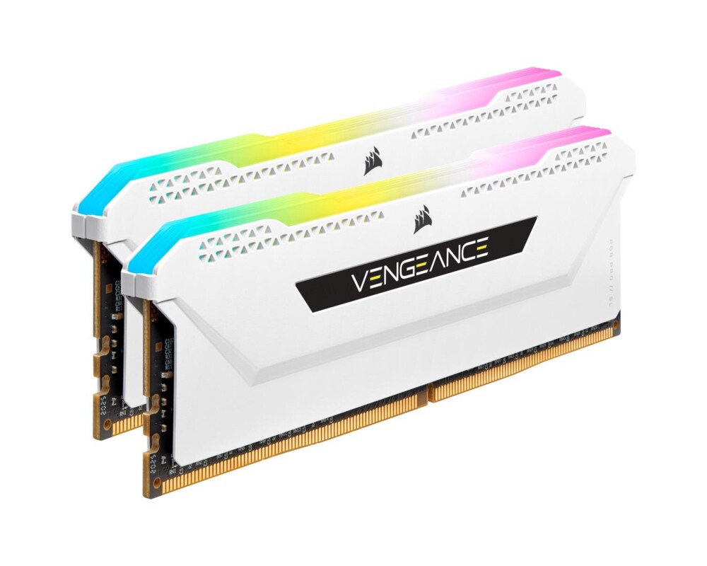 Памет CORSAIR DDR4 32GB 2x16GB 3200MHz DIMM CL16 VENGEANCE RGB Pro SL White 1.35V XMP 2.0 2